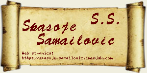 Spasoje Samailović vizit kartica
